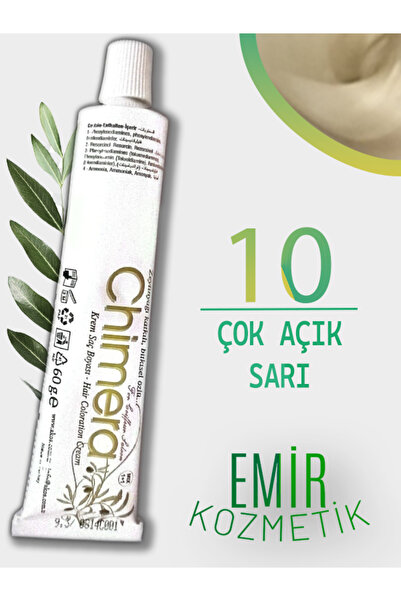 CHİMERA Yarı Bitkisel Saç Boyası No 10 - Çok Açık Sarı 60ml