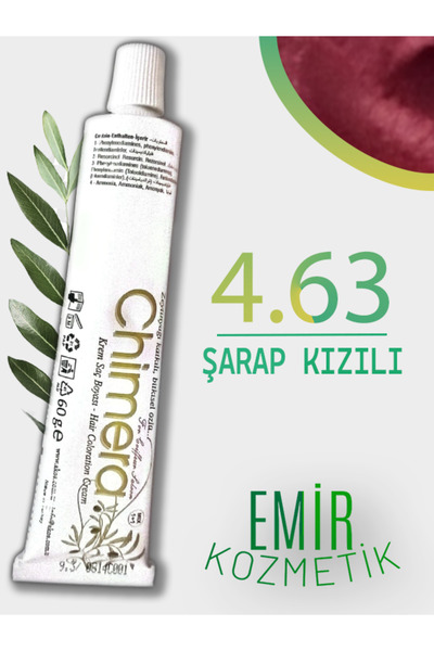 CHİMERA Yarı Bitkisel Saç Boyası No 4.63 - Şarap Kızılı 60ml