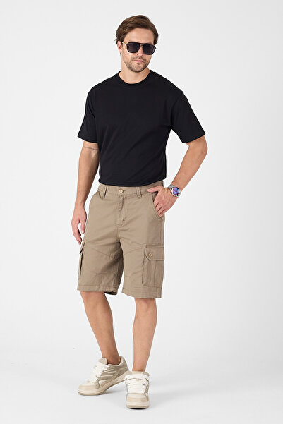 twentyfive25 Ανδρικό σορτς κάπρι με κανονική εφαρμογή και τσέπες cargo