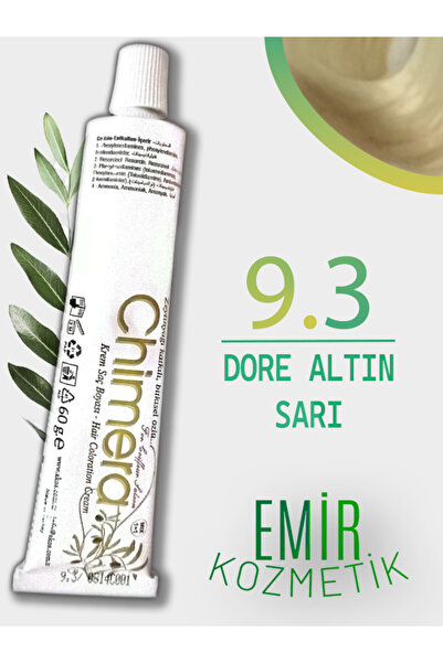 CHİMERA Yarı Bitkisel Saç Boyası No 9.3 Dore Altın Sarı 60ml