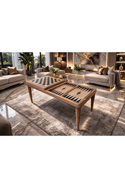 WSTİLE TAVLA SATRANÇ SEHPA CİLASIZ