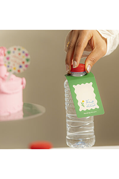 SEEN 12 حامل زجاجات مشروبات، خطوط وأزهار