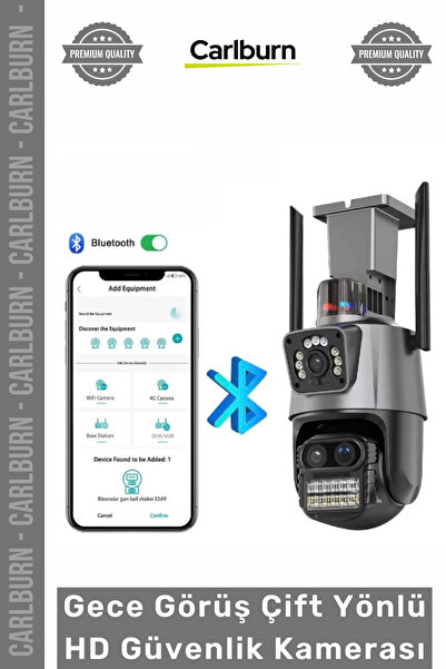 Carlburn #Kamera 3 Lens Wi Fi Gelişmiş IP66 Dış Ortam Gece Görüş Çift Yönlü İ...