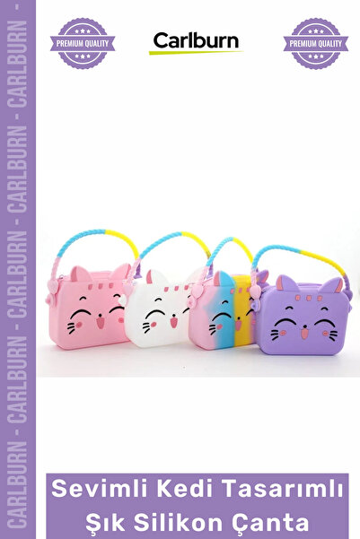 Carlburn #Çanta Çocuk Kedi Figürlü Mini Küçük Eşya Taşıma Kompakt Sevimli Ked...