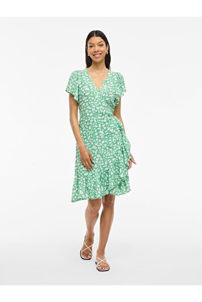 VILA Kleid mit V-Ausschnitt VINOKA Kurzes