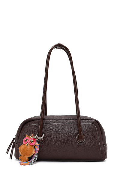 Derimod Geantă de umăr maro pentru femei cu accesorii 26PBD2723FT