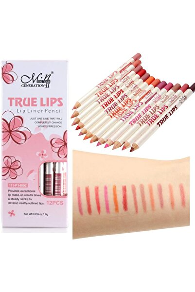 BLOOMING TIME ترو ليبس - ١٢ قلم تحديد شفاه - مستحضرات تجميل