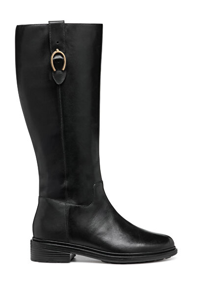 Geox Women's Black D Walk Pleasure D - Smo.Lea Zippered Leather Boots D46Tgd0...
