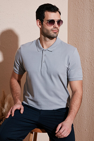 Buratti Men's Polo Neck t Shirt - 100% Cotton, Regular Fit, Buttoned 5902127