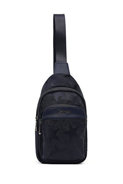 Derimod Geantă pentru bărbați, albastru marin, cu imprimeu din material texti...