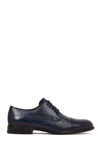 Derimod Men's Navy Blue Lace-Up Leather Classic Shoes 26Sfd602518