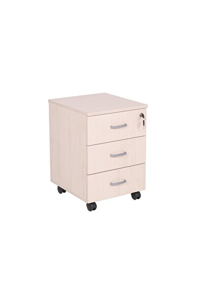 Ofisbazaar 3 Çekmeceli Kilitli Tekerlekli Keson | 60x45x40 cm 18 mm Suntalam ...