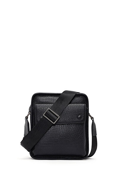 Derimod حقيبة ماسنجر من الجلد الأسود للرجال 25WBD3000FT