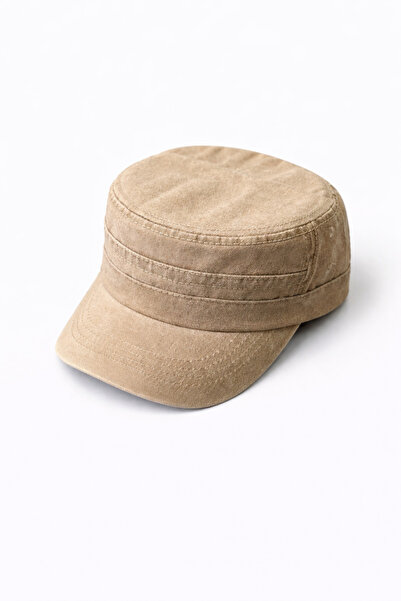 ZERAMİNE Șapcă militară bej – Model Castro Army Kep unisex lavabil