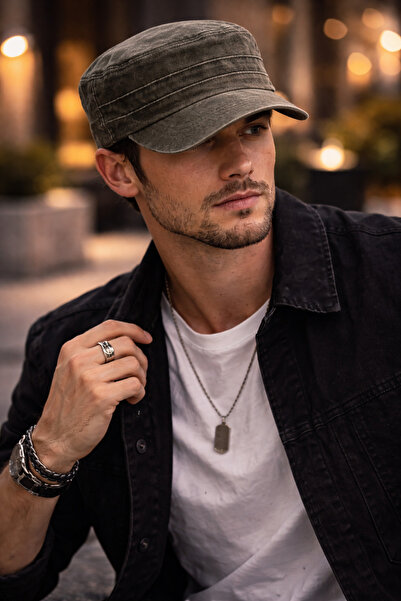 ZERAMİNE Șapcă militară kaki – Model Castro Army Kep unisex lavabil