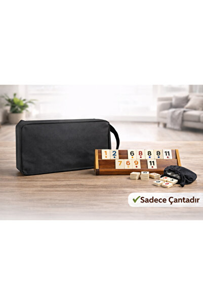 RS JANTİ STORE Okey Taşı & Istaka Çantası – 50×20×10 cm, Lastikli Kumaş Kese,...