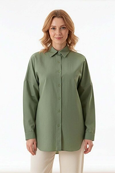 Fulla Moda Basic Terikoton Kumaş Gömlek