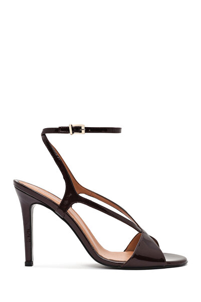 Derimod Pantofi cu toc înalt și subțire, cu curea la gleznă, de damă, bordeau...