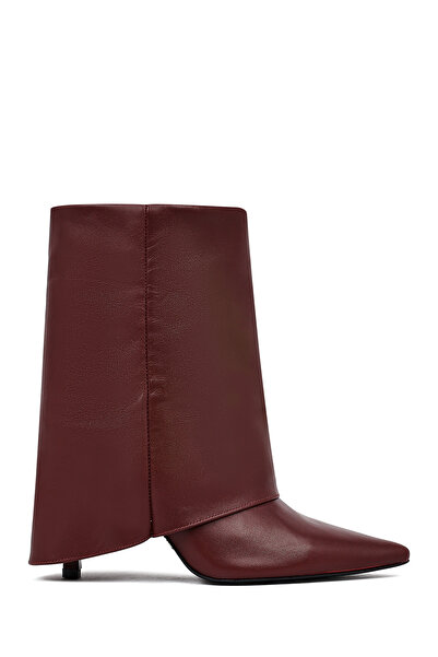 Derimod Cizme din piele cu toc subțire de damă Bordeaux 25AFD160218