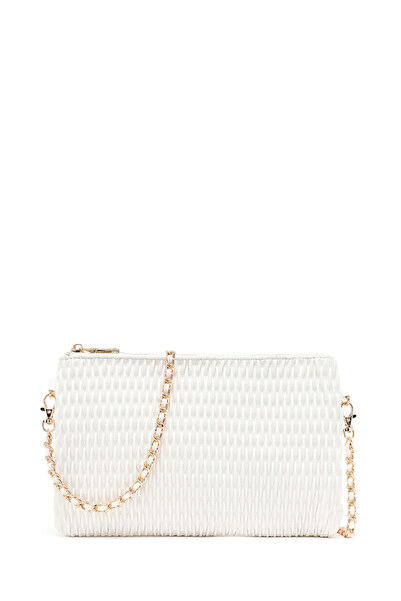 Derimod Kadın Krem Uzun Zincir Askılı Baskılı Portföy Çanta 25ABD243118