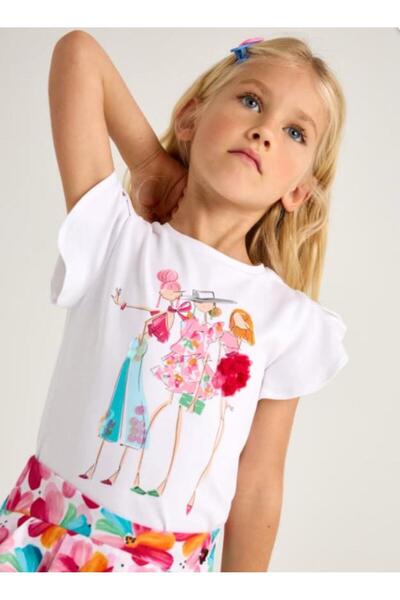 MAYORAL KIZ ÇOCUK 3004 APLİKELİ TİŞÖRT GKM0213