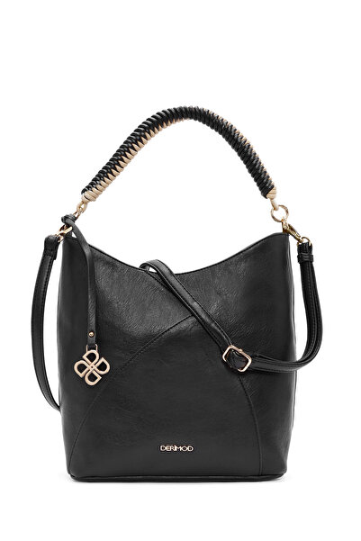 Derimod Γυναικεία τσάντα ώμου με μαύρο μακρύ λουράκι 25US2424FT