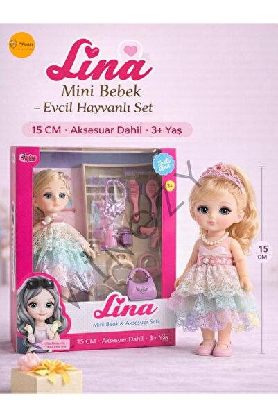 Wingzy Oyuncak Lina Bebek, 15 cm Aksesuarlı Bebek Set, Kız Çocukları İçin Hediye