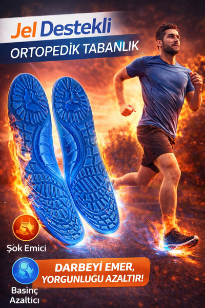 wicromed Jel Rahat Konforlu Ortopedik Destekli İç Tabanlık Yapışkanlı Ocean M...