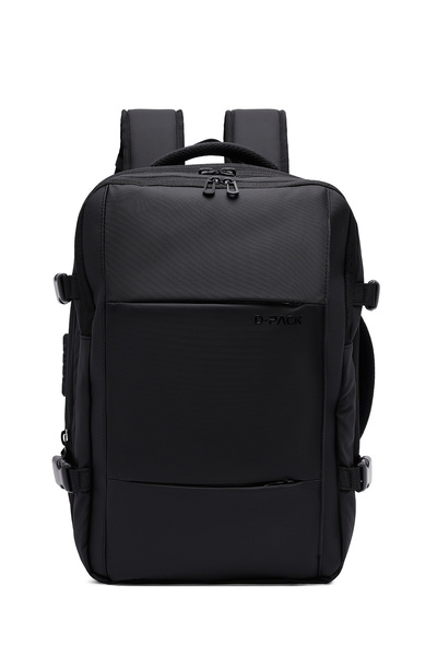 Derimod D-Pack Unisex Black Fabric Backpack 24Wbd30236F