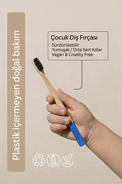 Bambu Diş Fırçası Çocuk  Mavi