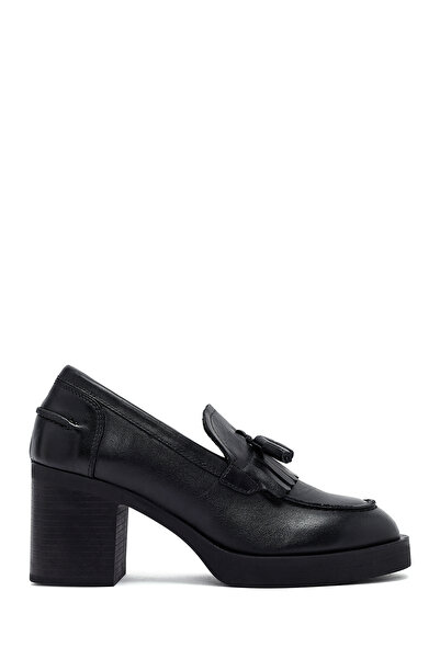 Derimod Loafer masculin din piele naturală cu toc gros negru pentru femei, pa...