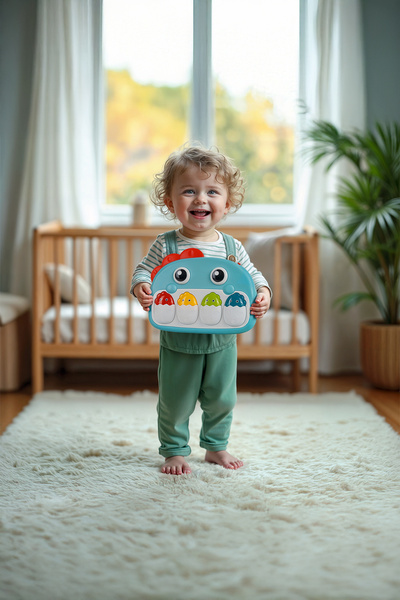 BABYCİM 0643 Piyanolu Dinozor Oyun Halısı Aktivite Oyun