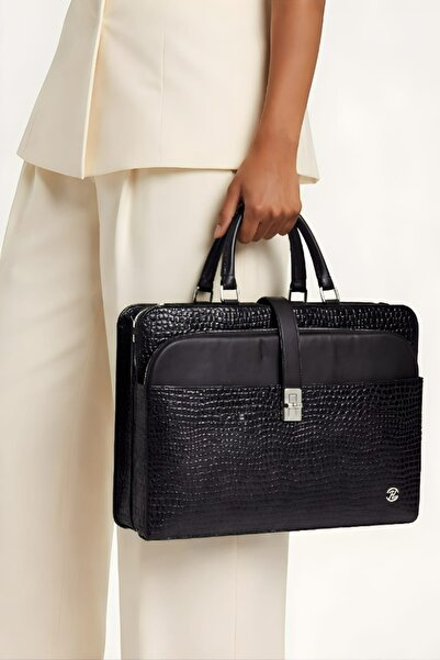 QUB CLUB Geantă neagră unisex pentru laptop de 15 și 15,6 inchi