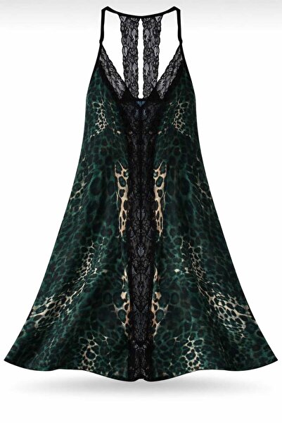 GOB Büyük Beden DATÇA Saten Gecelik