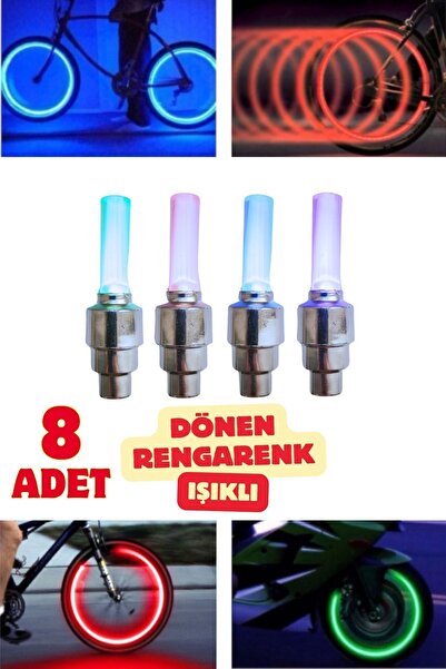 Vekorr 8 Adet Dönen Rengarenk Rgb Sibop Işık Led Işıklı Bisiklet Araba Motor ...