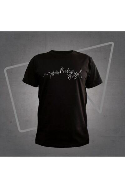 Herşey Nota سيمفوني تيشيرت أسود للجنسين