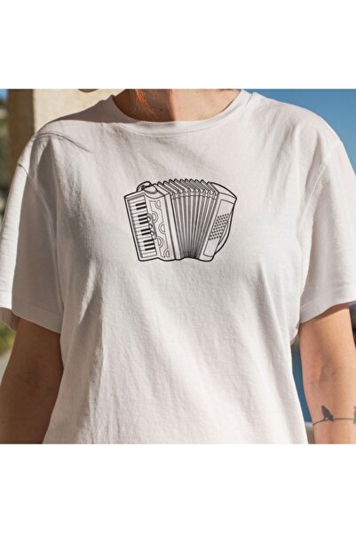 Herşey Nota Harmonika bela T-shirt unisex