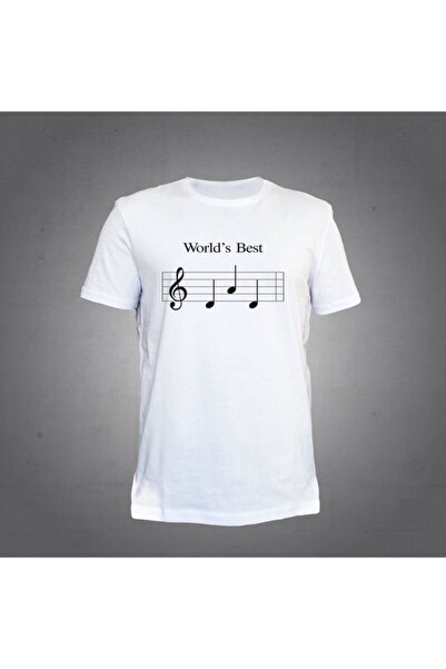 Herşey Nota Cel mai bun alb din lume tricou unisex