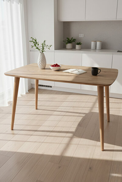 UMS MOBİLYA 80 x 140 Zen Yemek Masası–Mutfak Masası-Salon Masası-Ahşap Ayaklı...
