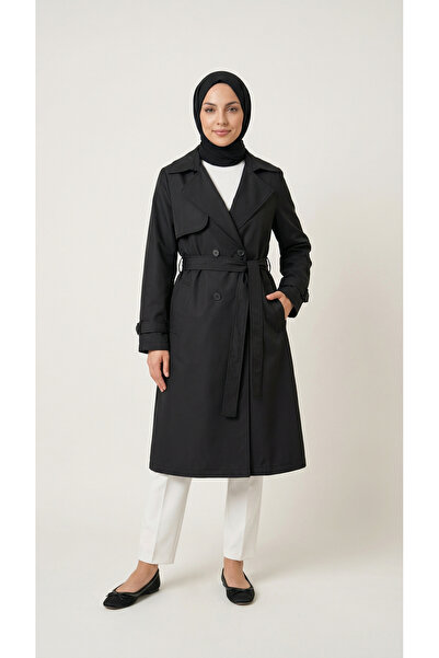 BENAHOLL Dorera Trench με κορδόνια στα μανίκια και κουμπιά στο μπροστινό μέρο...