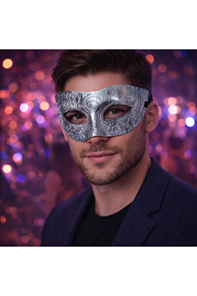 PARTİPORT Erkek Parti Maske GRİ