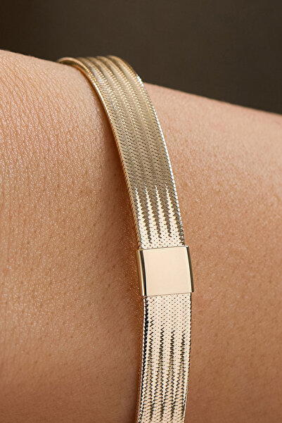 Bayar Gold 14 Ayar Altın İtalyan Düz Esnek Bilezik