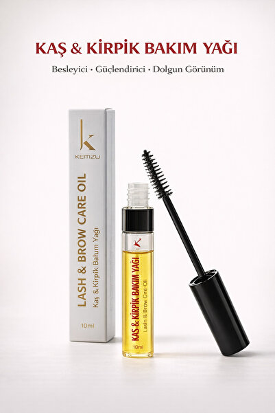 KEMZU Kaş Kirpik Bakım Yağı – Besleyici & Güçlendirici Bitkisel Bakım-10 ml
