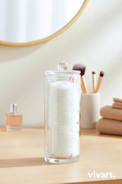 Vivart Makyaj Pamukluk Organizeri Kutusu & Disk Makyaj Pamukluk Düzenleyici