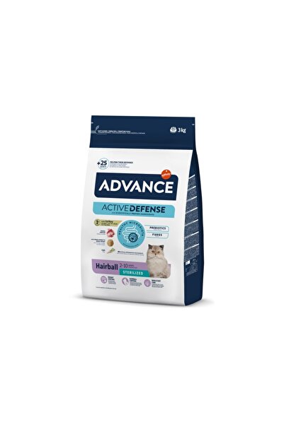 Advance Cat Sterilized Hairball Hindili Kısır Kedi Maması 3 Kg