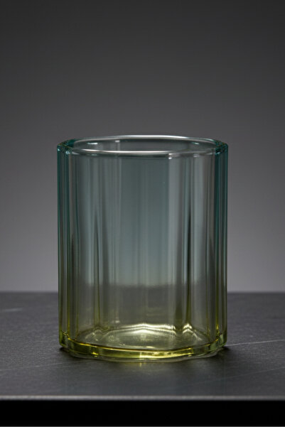 İpek Porselen 6 Kişilik Yanar Döner Renkli 250 Ml Cam Su Bardağı Seti