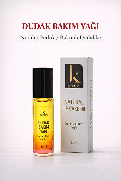 KEMZU Dudak Bakım Yağı -Yoğun Nemlendirici & Besleyici Dudak Yağı | Parlaklık...
