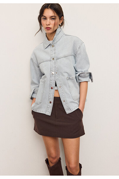 Stradivarius Denim jacket with pockets