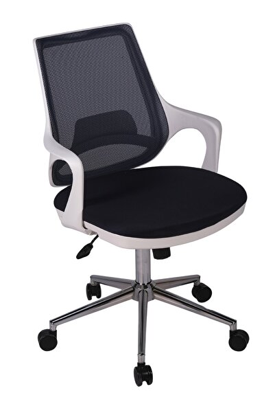 Ofisbazaar Buya Beyaz Fileli Çalışma Koltuğu | Ergonomik Şef ve Toplantı Kolt...