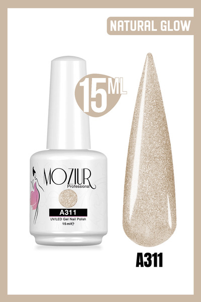 MOZIUR Kalıcı Oje Uv Led A311 (SİMLİ SERİ) 15ml